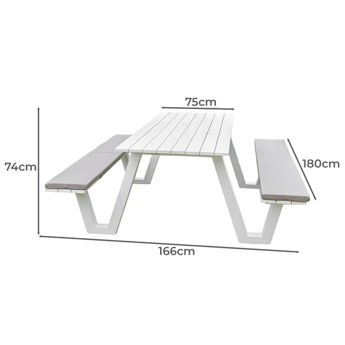 6 Seater Marquis Picnic Table with Umbrella