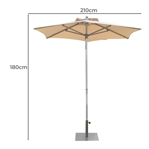 6 Seater Wave II Picnic Table with Umbrella