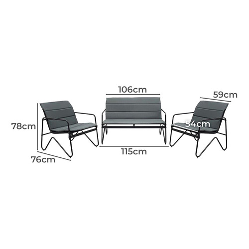 5 Seater Manhattan Outdoor Lounge Set with Cushions