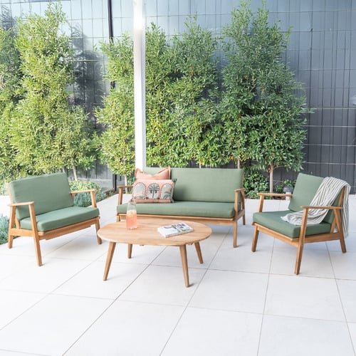 4 Seater Narvik Acacia Wood Outdoor Sofa Set