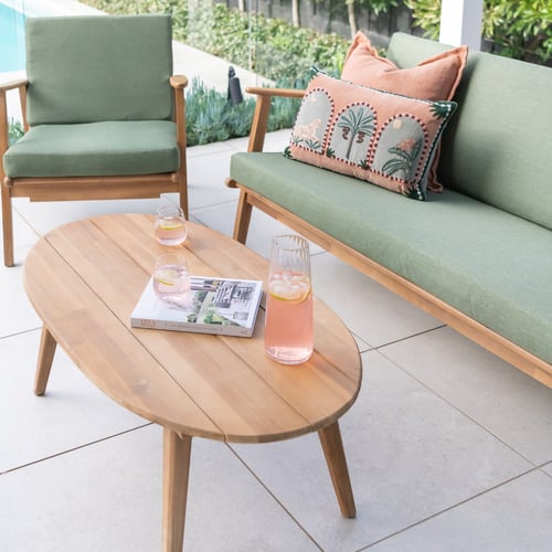 4 Seater Narvik Acacia Wood Outdoor Sofa Set