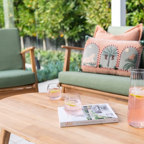 4 Seater Narvik Acacia Wood Outdoor Sofa Set