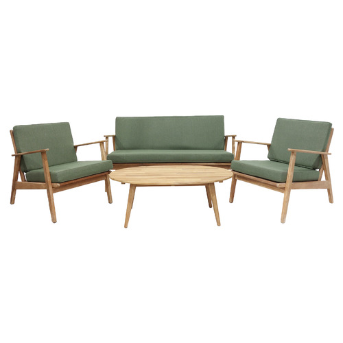 4 Seater Narvik Acacia Wood Outdoor Sofa Set