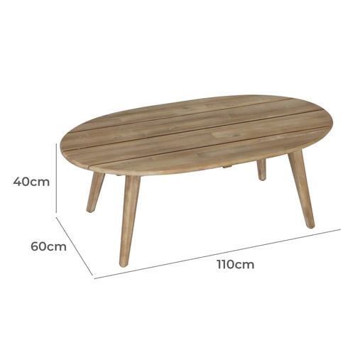 4 Seater Narvik Acacia Wood Outdoor Lounge Set