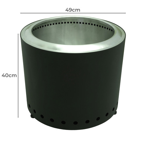 49cm Black Beckett Fire Pit