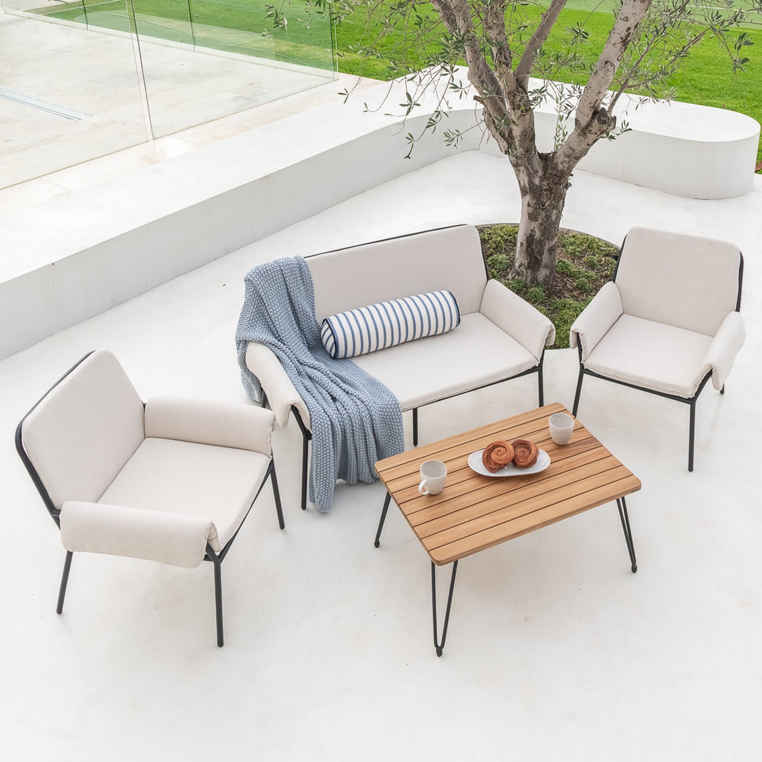 4 Seater Peninsula Outdoor Lounge Set