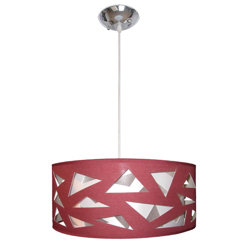 Aldo 45cm 2 Light Pendant - Colour Red