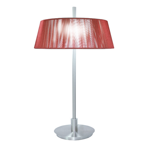 Paolo Two Light Table Lamp in Red