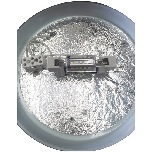 Tondo 100W Halogen Oyster in Satin Chrome