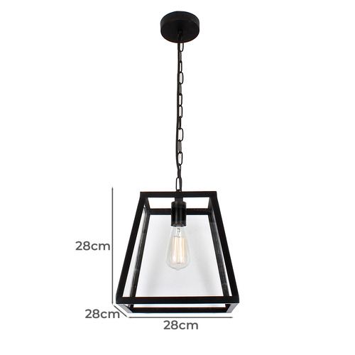 Creswick Vintage Glass Pane 1 Light Pendant