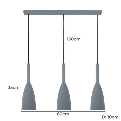 3 Light Urban Aluminium Pendant