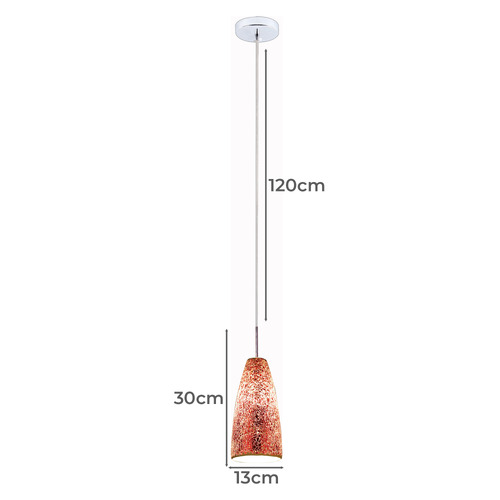 Red Duomo Mosaic Glass Pendant Light