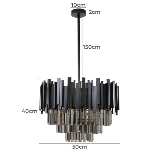 4 Tier Regina 6 Light Crystal Pendant