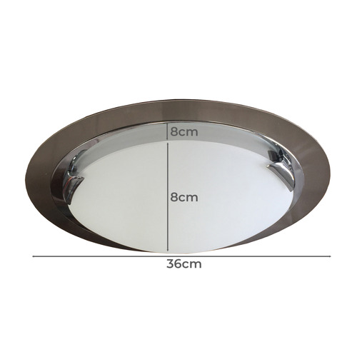 Brushed Chrome Tondo LED Oyster