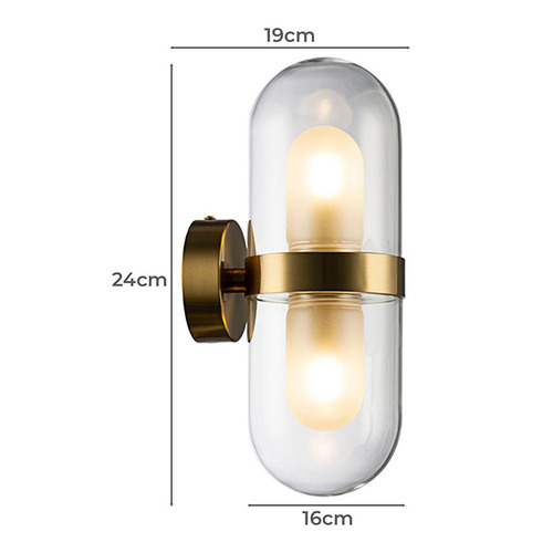 Venice 2 Light Glass Wall Light