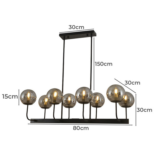 Clarie 8 Light Glass Pendant