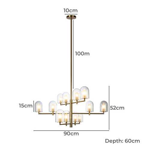 Blanca 12 Light Glass Pendant