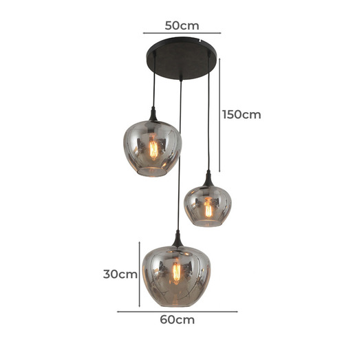 Eaves 3 Light Glass Pendant