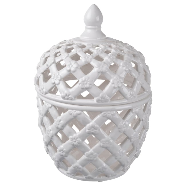 Elbe Ceramic Decorative Lidded Jar