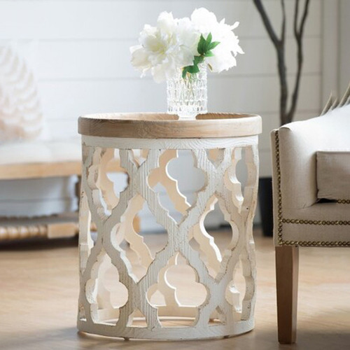 Elegant Designs Maine Fir Wood Side Table | Temple & Webster