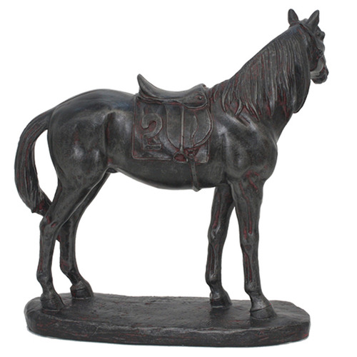 Equestrian Saddle Polyresin Statue