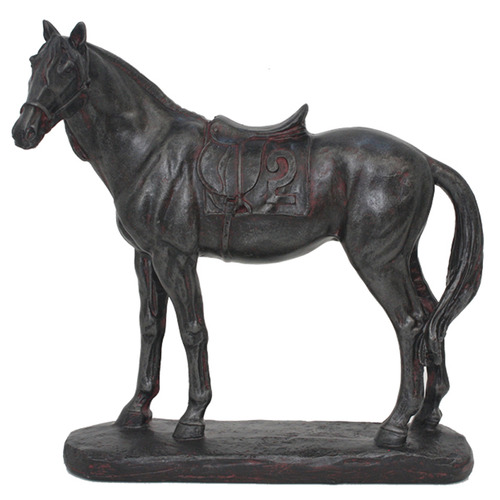 Equestrian Saddle Polyresin Statue