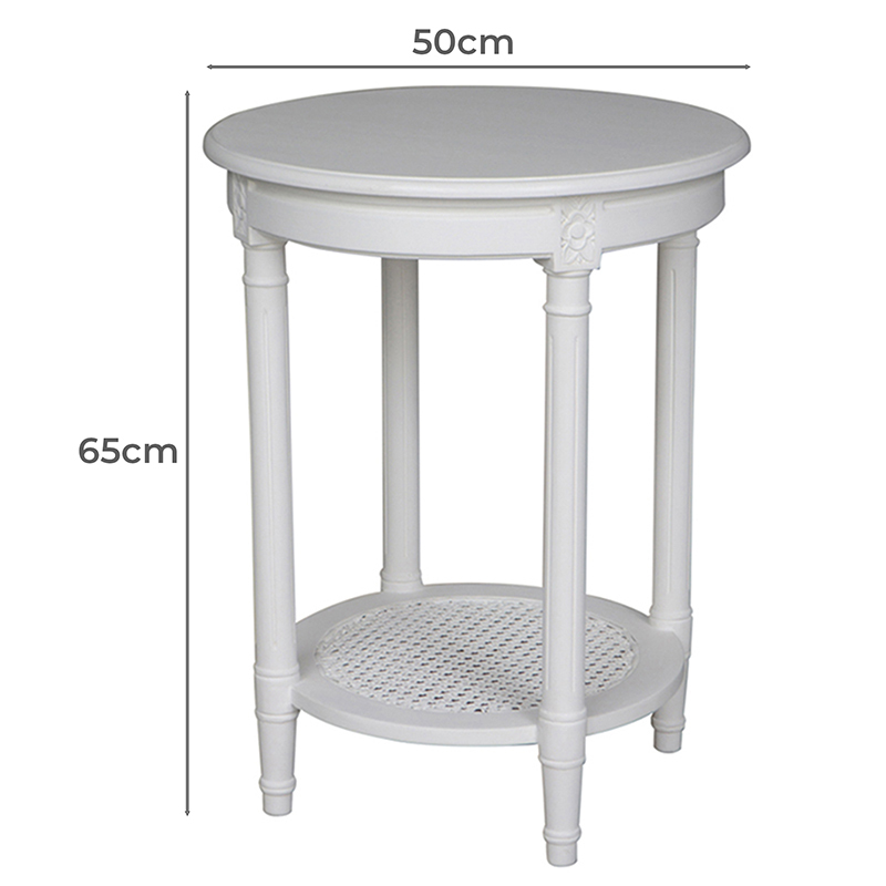White Khlea Side Table