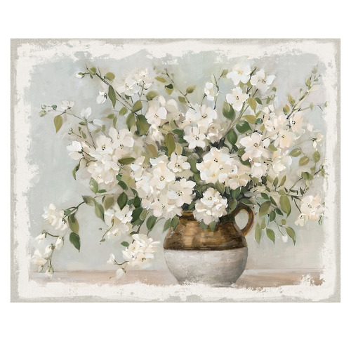 Wildflowers Bouquet Stretched Canvas Wall Art