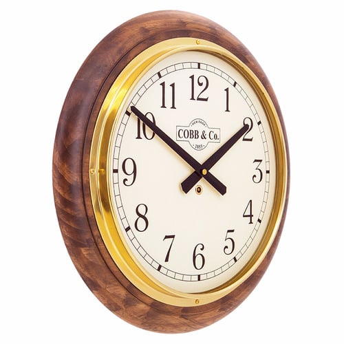Cobb & Co. Clocks Australia Atifa Pine Wood Wall Clock Temple & ster