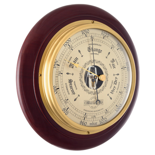 Cobb & Co. Clocks Australia 28cm Gloss Finish Pine Wood Barometer ...