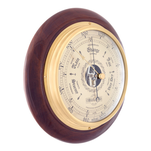 Cobb & Co. Clocks Australia 28cm Gloss Finish Pine Wood Barometer ...