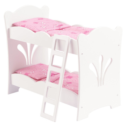 Kids White Lil Doll Bunk Bed