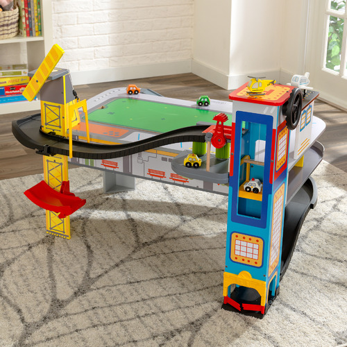 KidKraft Freeway Frenzy MultiLevel Raceway & Table Play Set Temple
