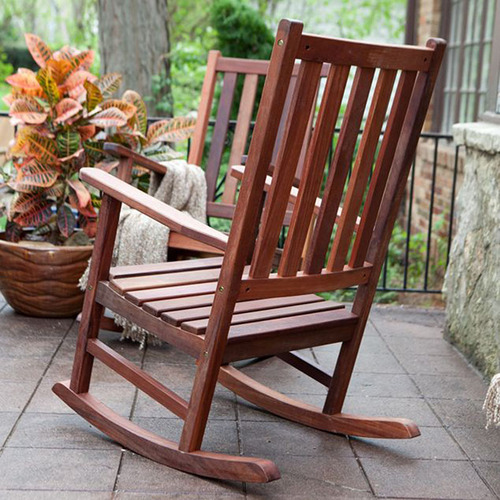 Towson Dungun Wood Porch Rocking Chair