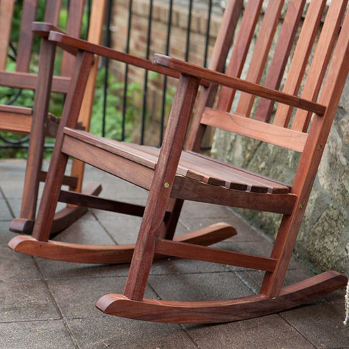 Towson Dungun Wood Porch Rocking Chair