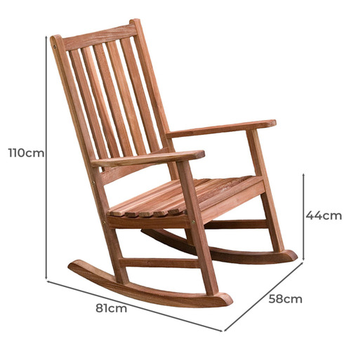 Towson Dungun Wood Porch Rocking Chair