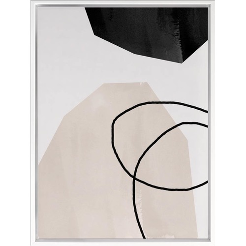 Taupe Hex II Canvas Wall Art