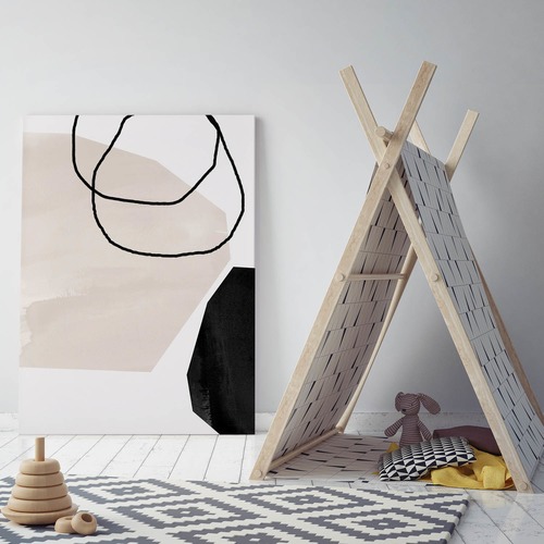 Taupe Hex I Canvas Wall Art