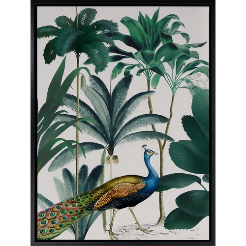 Peacock Parade Canvas Wall Art