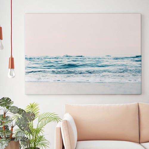 Gazing Over The Ocean Edge Canvas Wall Art