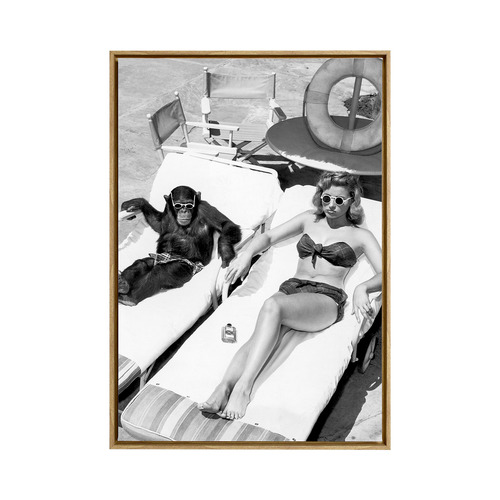 Friends in High Places Framed Canvas Wall Art