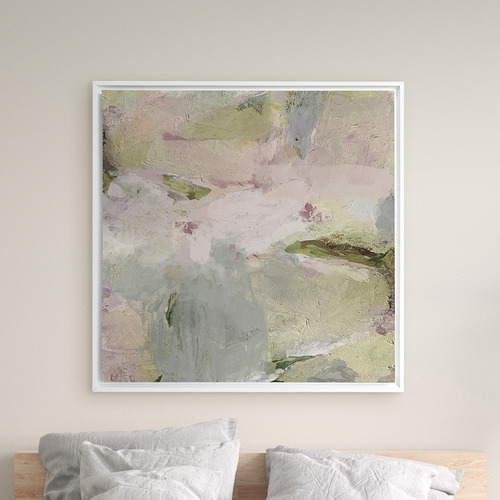 Green Warp & Woof Framed Canvas Wall Art Temple & ster