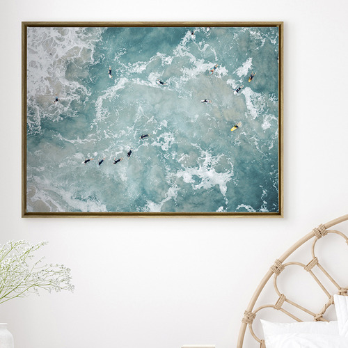 Surf's Up Framed Canvas Wall Art