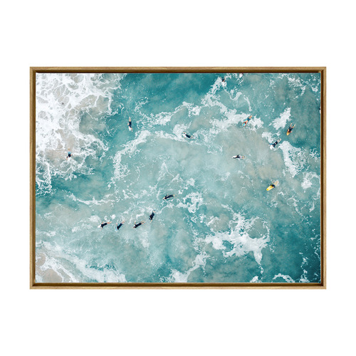 Surf's Up Framed Canvas Wall Art