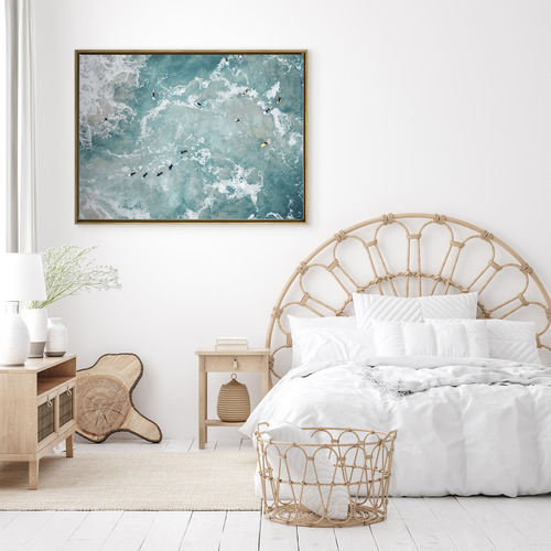 Surf's Up Framed Canvas Wall Art