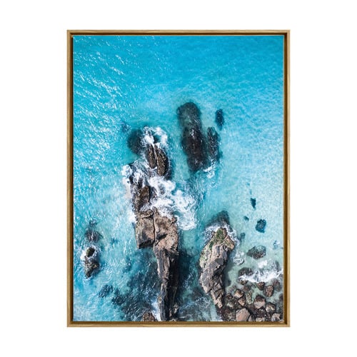 On the Rocks Framed Canvas Wall Art