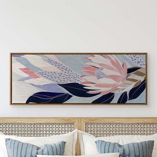 Blooms in The Breeze Framed Canvas Wall Art