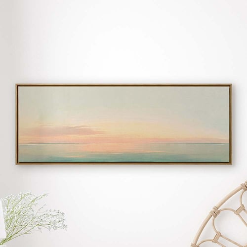 Pastel Sunrise Framed Canvas Wall Art
