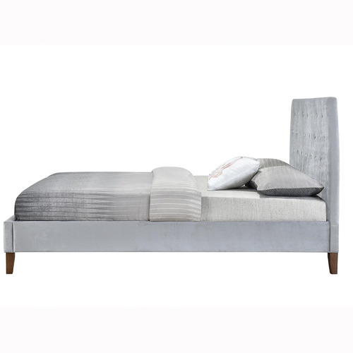 Light Grey Pollino Velvet Bed