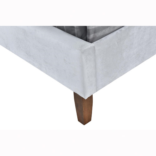 Light Grey Pollino Velvet Bed